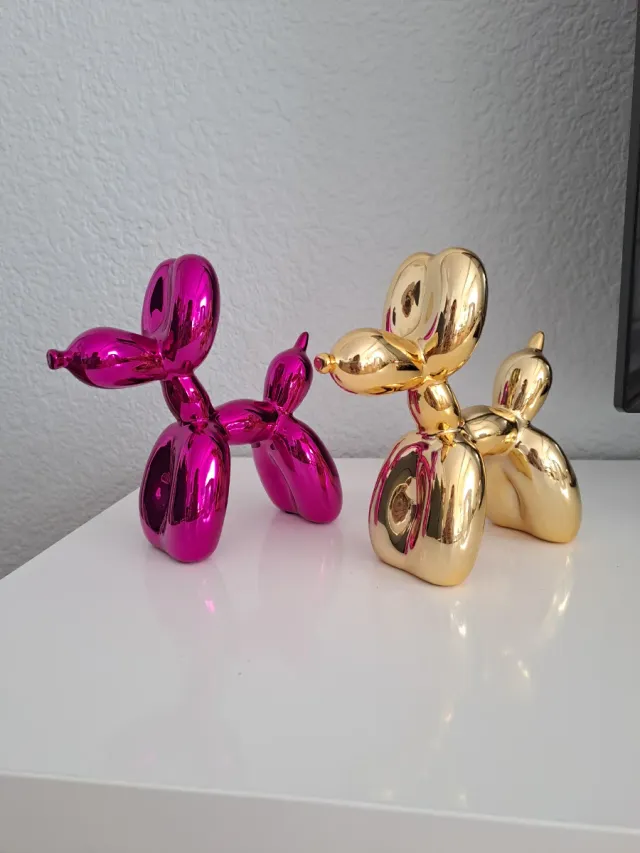 Escultura Perro Balloon Dorado