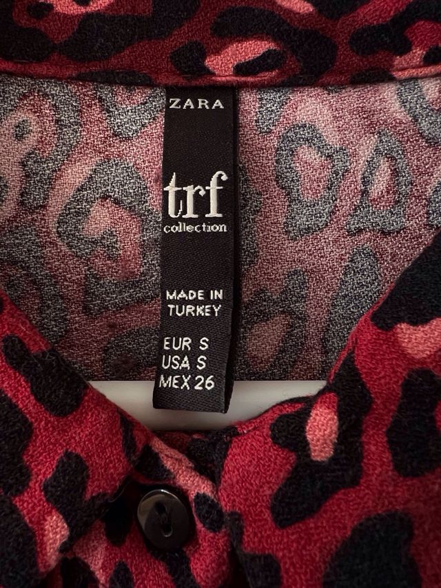 Vestido Zara Estampado Animal Print Talla M