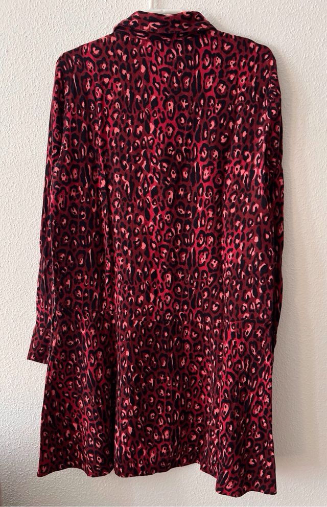 Vestido Zara Estampado Animal Print Talla M