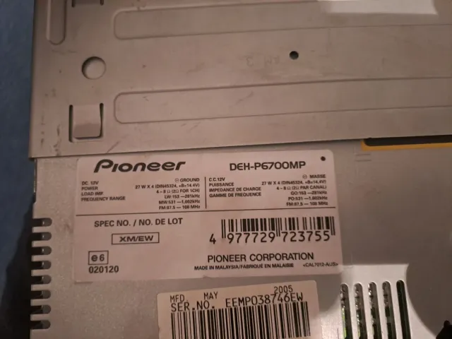Radio Cedes Pioneer DEH-P6700MP precio negociable 