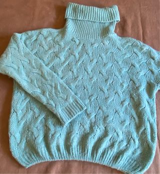 Jersey cuello alto Made in Italy lana S