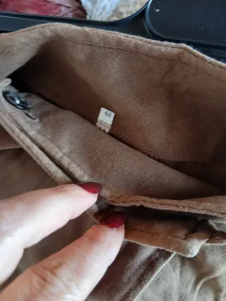 Gonna mini pelle scamosciata marrone