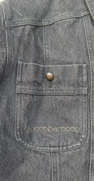 Giacca Roccobarocco jeans vintage imbottita