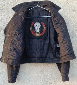 Giacca Roccobarocco jeans vintage imbottita