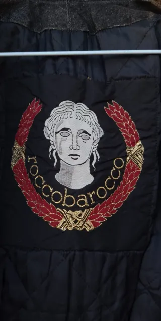Giacca Roccobarocco jeans vintage imbottita
