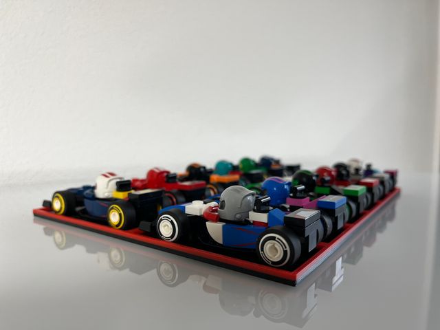 Espositore semplice Lego mini F1
