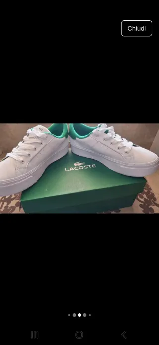Sneakers Lacoste Bianche e Verdi
