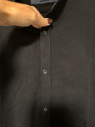 Camisa Zara Negra Manga Corta Talla XL slim fit