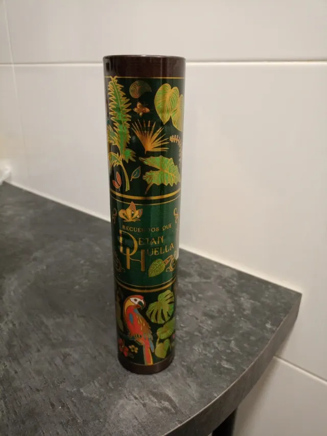 Caja de hojalata decorada animales selva