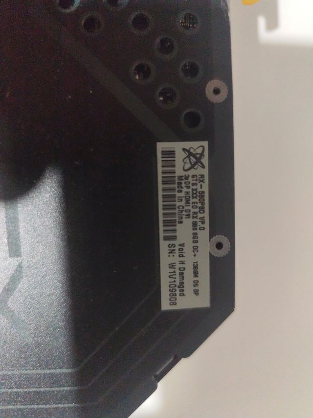 RX 580 8GB Tarjeta Gráfica (No da video)