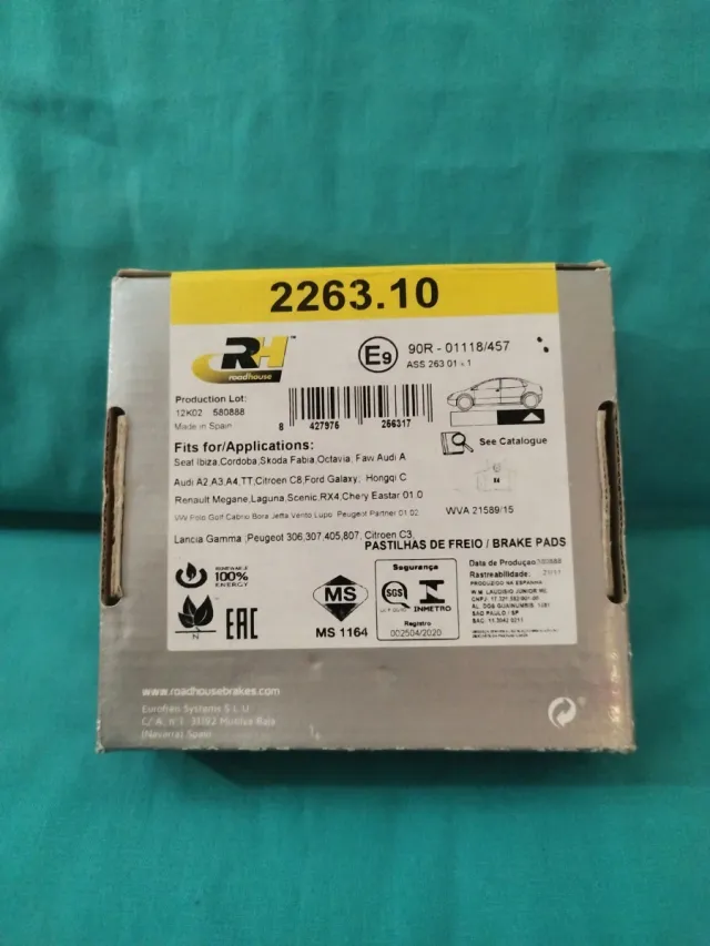 Pastillas de Freno Roadhouse 2263.10 TRASERAS