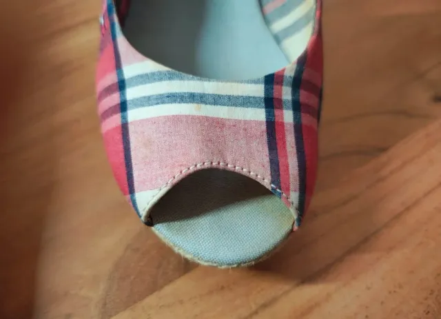 Cuñas Tommy Hilfiger cuadros rojo