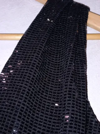 Vestido Negro de Fiesta con Lentejuelas