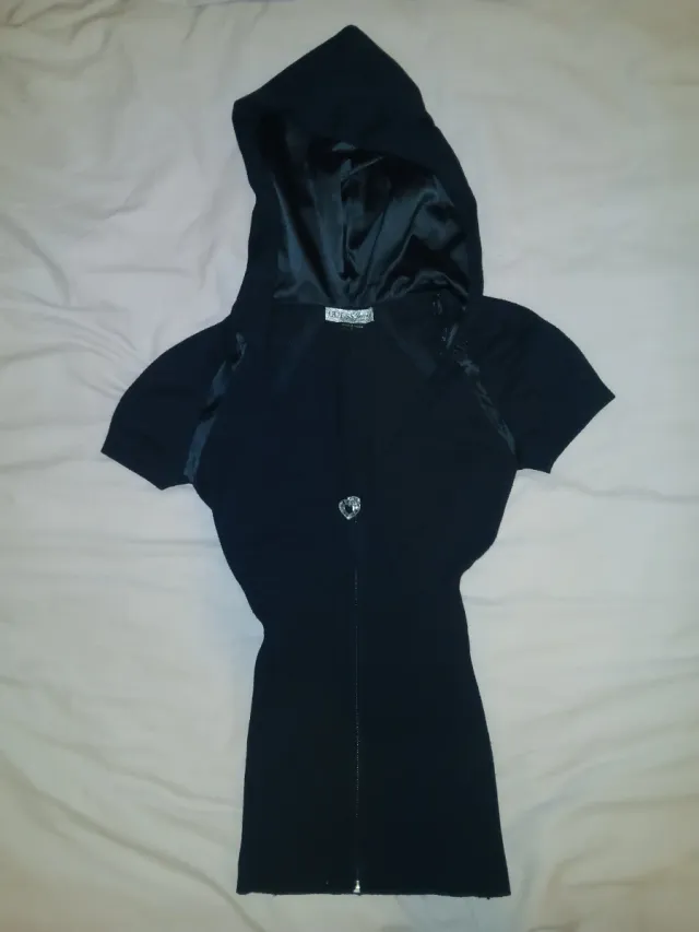 Camisa Guess Preta com Zíper Tamanho S