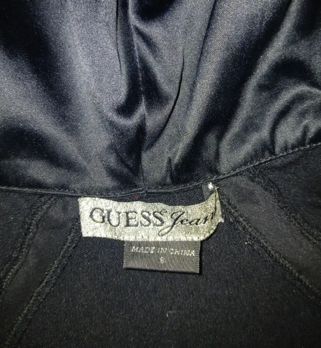 Camisa Guess Preta com Zíper Tamanho S
