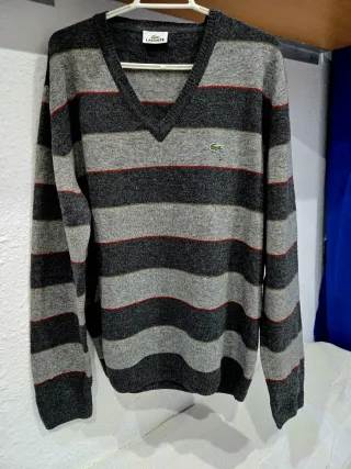 Jersey Lacoste cuello pico rayas