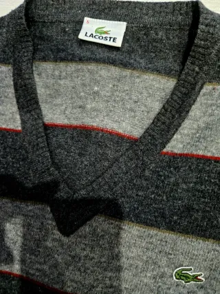 Jersey Lacoste cuello pico rayas