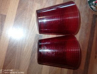 Bicchieri rossi natalizi in vetro