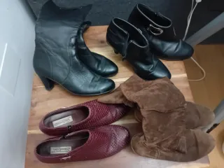 Lote 4 pares zapatos en piel talla 37