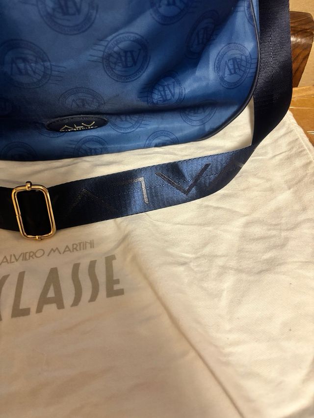 Borsa Alviero Martini Hobo Blu e Oro