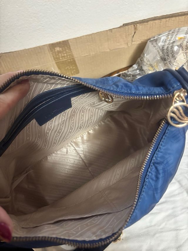 Borsa Alviero Martini Hobo Blu e Oro
