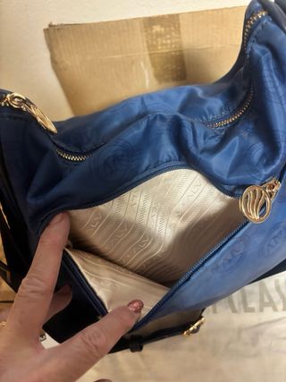 Borsa Alviero Martini Hobo Blu e Oro