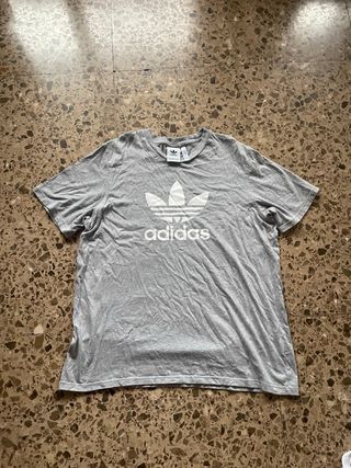 Camiseta Adidas Gris Logo Trefoil