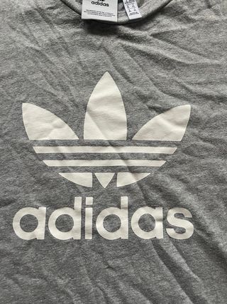 Camiseta Adidas Gris Logo Trefoil