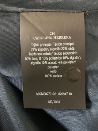 Vestido Carolina Herrera Negro y Amarillo