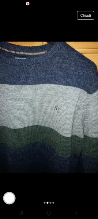 Maglione uomo SIGNUM a blocchi di colore taglia M