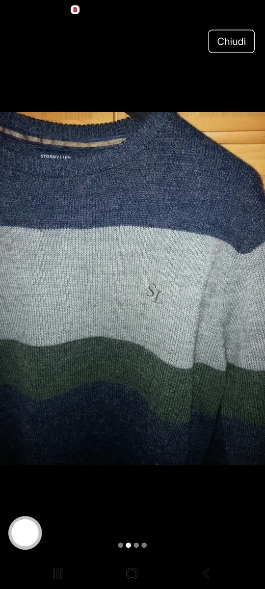 Maglione uomo SIGNUM a blocchi di colore taglia M