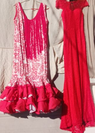 Traje Flamenco Rojo y Blanco