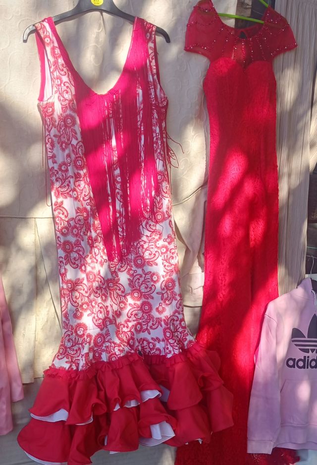 Traje Flamenco Rojo y Blanco