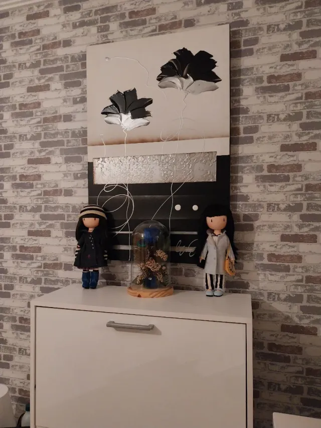 Cuadro grande flores abstractas