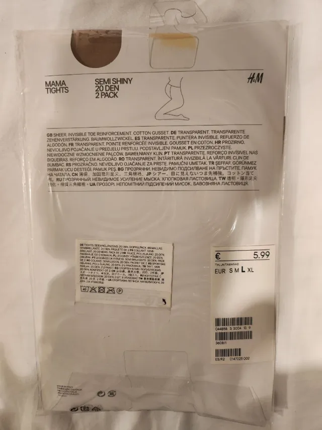 Medias Maternidad H&M L Carne 20 Den