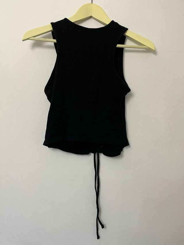 Top negro Primark fruncido