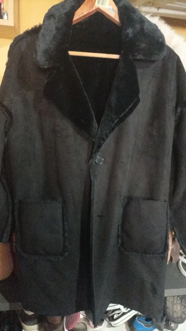 Abrigo reversible negro