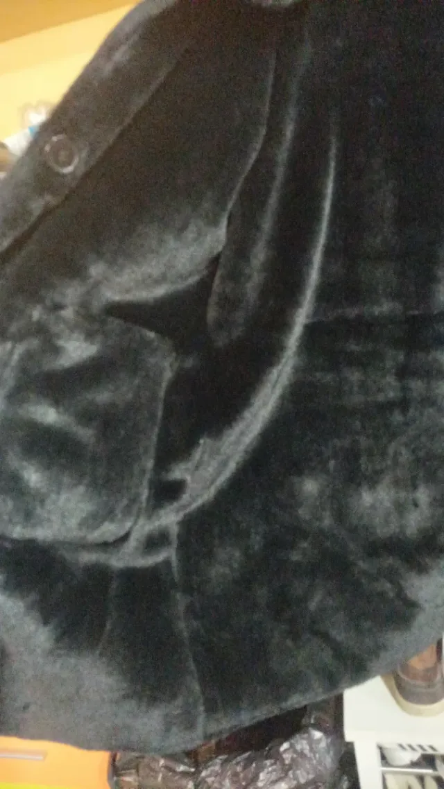 Abrigo reversible negro