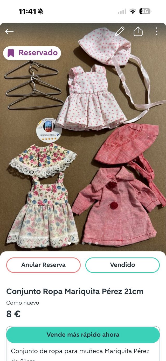 Lote Ropa Mariquita Pérez