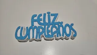 Letras Feliz Cumpleaños Corcho Azul
