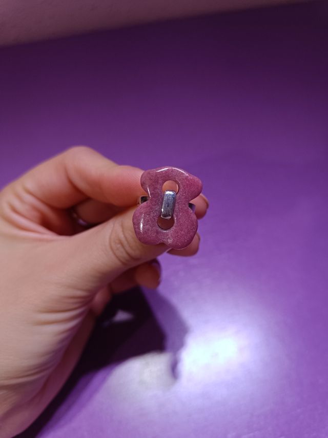 Anillo Tous Plata Rosa Original