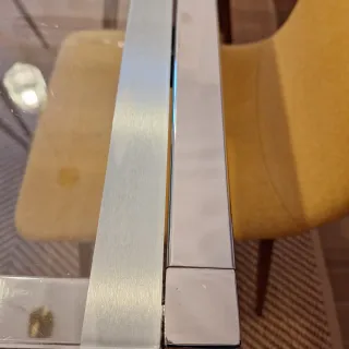 Mesa comedor IKEA extensible cristal y acero