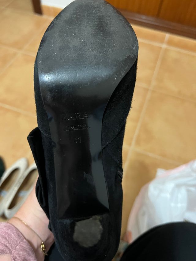 Botas Zara Tacón Negro