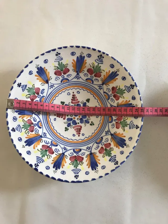 Plato decorativo cerámica pintado a mano