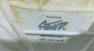 Camiseta Pull&Bear Tie-Dye Beige/Blanca