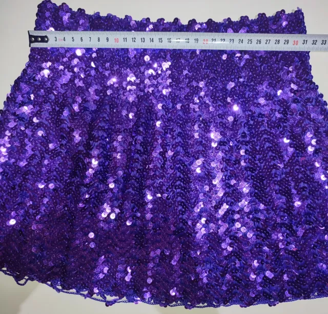 Falda de lentejuelas morada