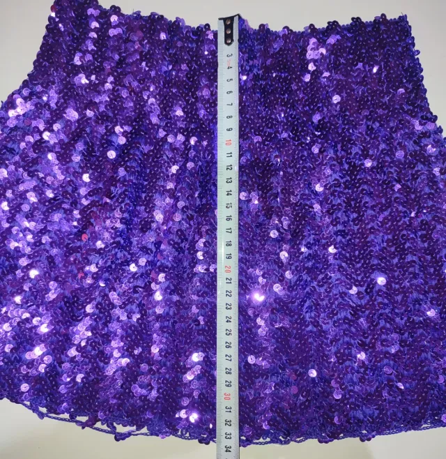 Falda de lentejuelas morada