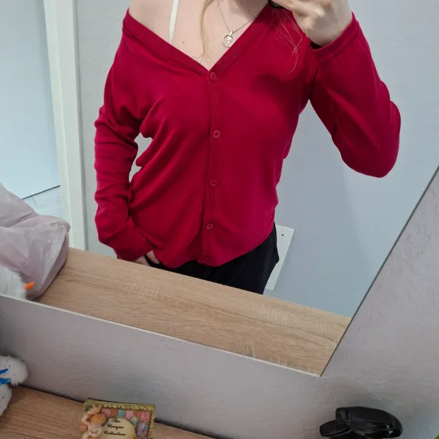 Cardigan Street one v-neck bordeaux stile y2k