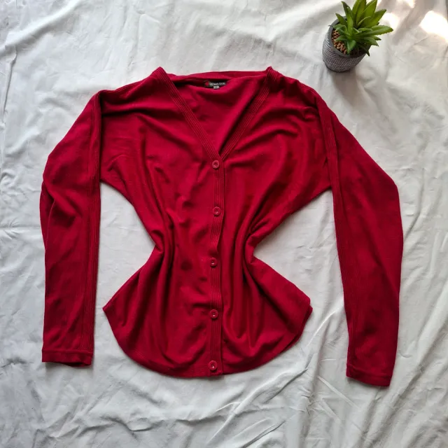 Cardigan Street one v-neck bordeaux stile y2k