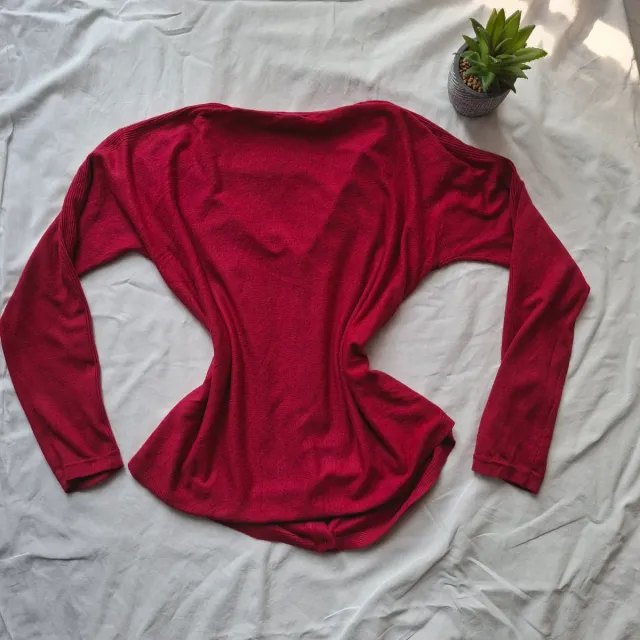 Cardigan Street one v-neck bordeaux stile y2k